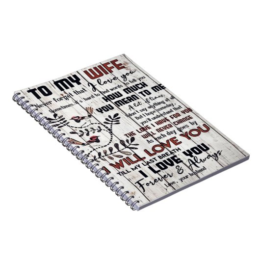 Geschenk für Ehefrau | Zu meiner Ehefrau Liebesbri Notizblock (Rechte Seite)