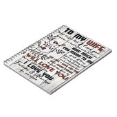 Geschenk für Ehefrau | Zu meiner Ehefrau Liebesbri Notizblock (Linke Seite)