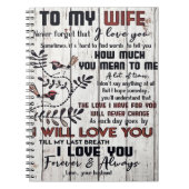 Geschenk für Ehefrau | Zu meiner Ehefrau Liebesbri Notizblock (Vorderseite)