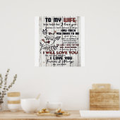 Geschenk für Ehefrau | Zu meiner Ehefrau Liebesbri Poster (Küche)