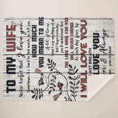 Geschenk für Ehefrau | Zu meiner Ehefrau Liebesbri Sherpadecke (Vorderseite (Horizontal))