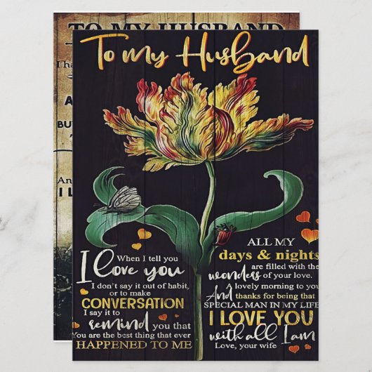 Geschenk für Ehemann | Bestes Geschenk für den Man Menükarte (Vorne/Hinten)