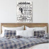 Geschenk für Ehemann | Mein Ehemann bester Geschen Leinwanddruck (Insitu (Schlafzimmer))