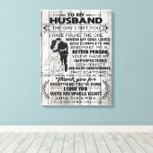 Geschenk für Ehemann | Mein Ehemann bester Geschen Leinwanddruck (Insitu (Holzboden))