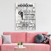 Geschenk für Ehemann | Mein Ehemann bester Geschen Leinwanddruck (Insitu (Wohnzimmer))
