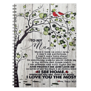 Geschenk für Ehemann Mein Mann liebt den Brief Notizblock