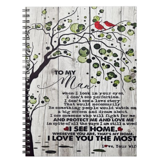 Geschenk für Ehemann | Mein Mann liebt den Brief Notizblock (Vorderseite)