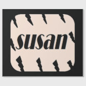 Geschenk für ein Mädchen namens Susan Geschenkpapier (Flach)