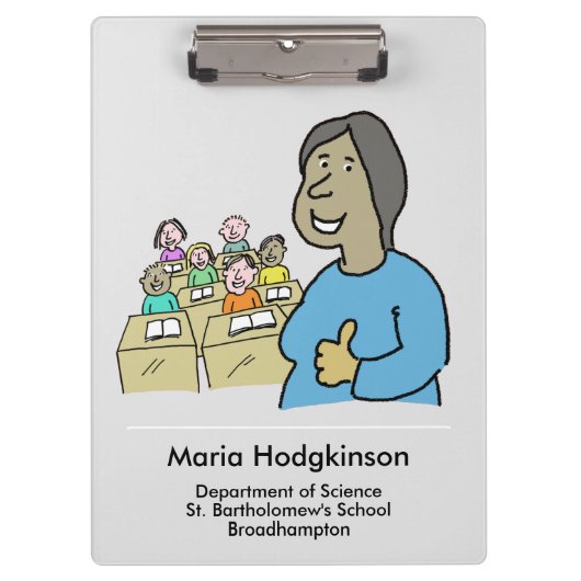 Geschenk für eine asiatische Weibliche Lehrerin. L Klemmbrett (Vorderseite)