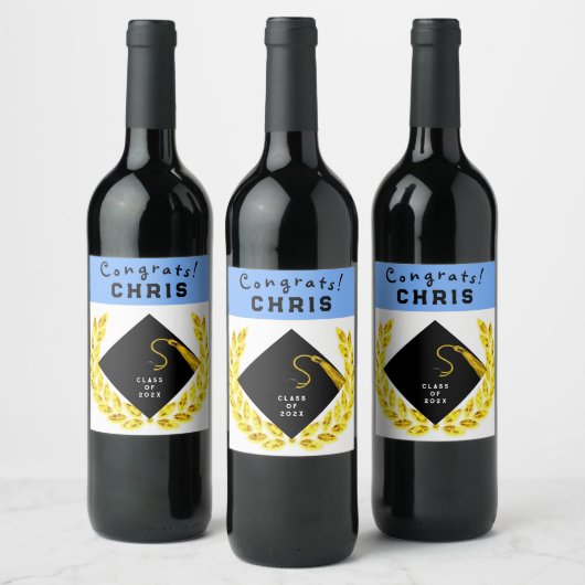 Geschenk für eine Graduierungspartei Weinetikett (Flaschen)