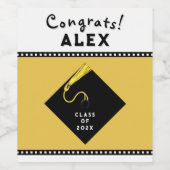 Geschenk für eine Graduierungspartei Weinetikett (Einzelnes Label)