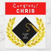 Geschenk für eine Graduierungspartei Weinetikett (Einzelnes Label)