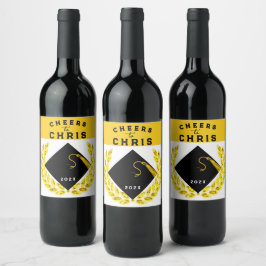 Geschenk für eine Graduierungspartei Weinetikett