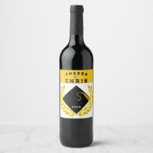 Geschenk für eine Graduierungspartei Weinetikett (Vorderseite)