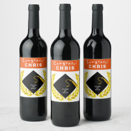 Geschenk für eine Graduierungspartei Weinetikett