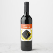 Geschenk für eine Graduierungspartei Weinetikett (Vorderseite)