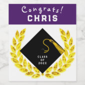 Geschenk für eine Graduierungspartei Weinetikett (Einzelnes Label)