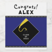 Geschenk für eine Graduierungspartei Weinetikett (Einzelnes Label)