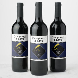Geschenk für eine Graduierungspartei Weinetikett