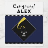 Geschenk für eine Graduierungspartei Weinetikett (Einzelnes Label)