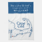 Geschenk für eine neue Zuhause in Falmouth Geschirrtuch (Vertikal)