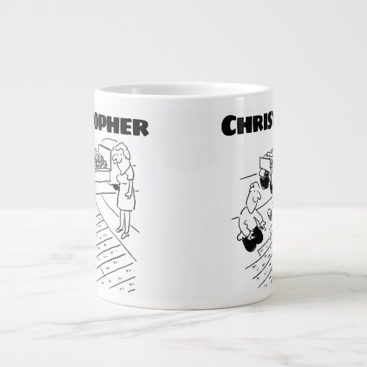 Geschenk für eine Rasenturf-Ebene mit Namen Jumbo-Tasse (Vorderseite)