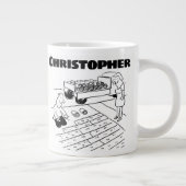 Geschenk für eine Rasenturf-Ebene mit Namen Jumbo-Tasse (Rechts)