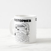 Geschenk für eine Rasenturf-Schicht mit Name Coffe Kaffeetasse (Vorderseite Links)