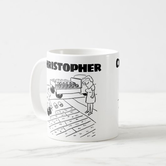 Geschenk für eine Rasenturf-Schicht mit Name Coffe Kaffeetasse (Vorderseite Links)