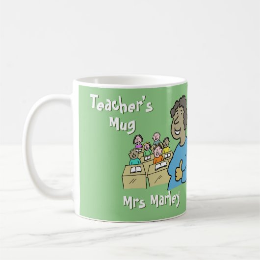 Geschenk für eine schwarze Weibliche Lehrerin. Ges Kaffeetasse (Links)