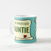 Geschenk für eine Tante. Die beste Tante der Welt Kaffeetasse (Vorderseite Links)