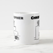 Geschenk für eine Waschmaschinenreparatur mit Name Jumbo-Tasse (Vorderseite)