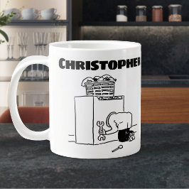 Geschenk für eine Waschmaschinenreparatur mit Name Jumbo-Tasse