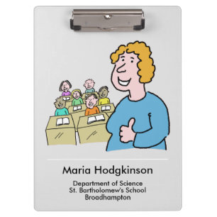 Geschenk für eine Weibliche Lehrerin. Lehrer Klemmbrett