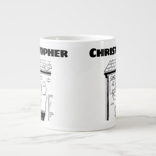 Geschenk für einen Alarm-Gerät mit Namen Jumbo-Tasse (Vorderseite)
