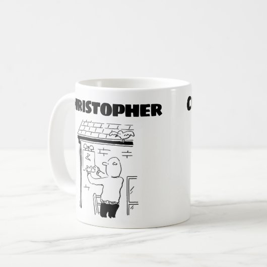 Geschenk für einen Alarm-Gerät mit Namen Kaffeetasse (Vorderseite Links)