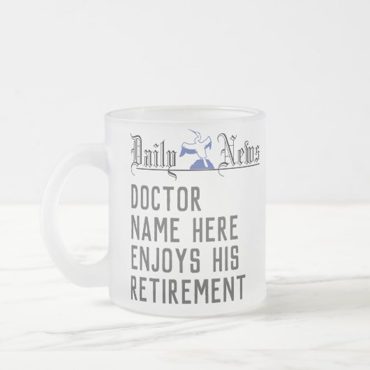 Geschenk für einen Arzt Mattglastasse (Links)