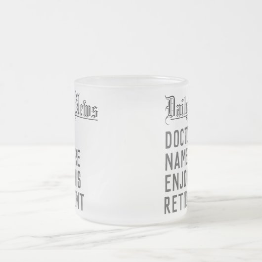 Geschenk für einen Arzt Mattglastasse (Mittel)