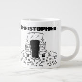 Geschenk für einen Automechaniker mit dem Namen Gi Jumbo-Tasse (Rechts)
