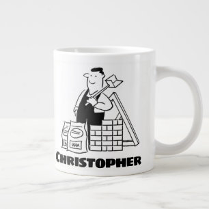 Geschenk für einen Bauarbeiter mit hinzugefügtem N Jumbo-Tasse
