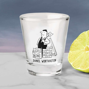 Geschenk für einen Bauarbeiter Schnapsglas
