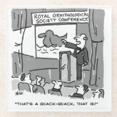 Geschenk für einen Birdwatcher oder Vogelbeobachte Glasuntersetzer (Vorderseite)