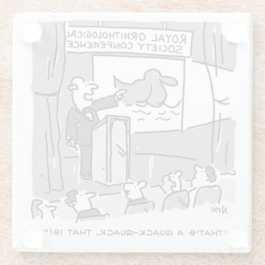 Geschenk für einen Birdwatcher oder Vogelbeobachte Glasuntersetzer (Rückseite)