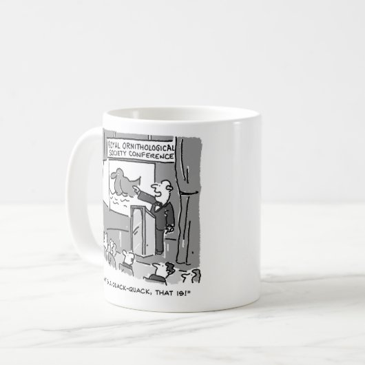 Geschenk für einen Birdwatcher oder Vogelbeobachte Kaffeetasse (Vorderseite Links)