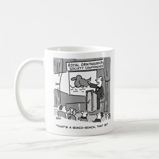 Geschenk für einen Birdwatcher oder Vogelbeobachte Kaffeetasse (Links)