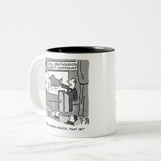 Geschenk für einen Birdwatcher oder Vogelbeobachte Zweifarbige Tasse (Vorderseite Links)