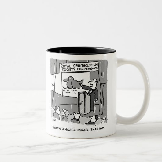 Geschenk für einen Birdwatcher oder Vogelbeobachte Zweifarbige Tasse (Rechts)