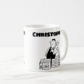 Geschenk für einen Builder mit Name Coffee Tasse (VorderseiteRechts)