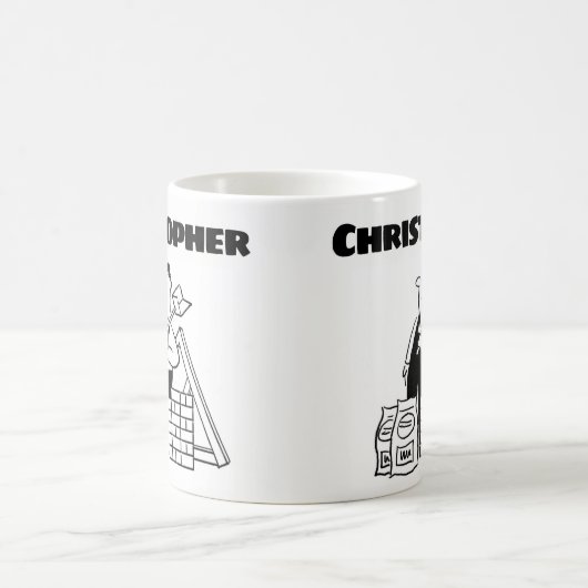 Geschenk für einen Builder mit Name Coffee Tasse (Mittel)