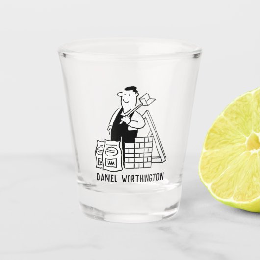 Geschenk für einen Builder Schnapsglas (Vorderseite)